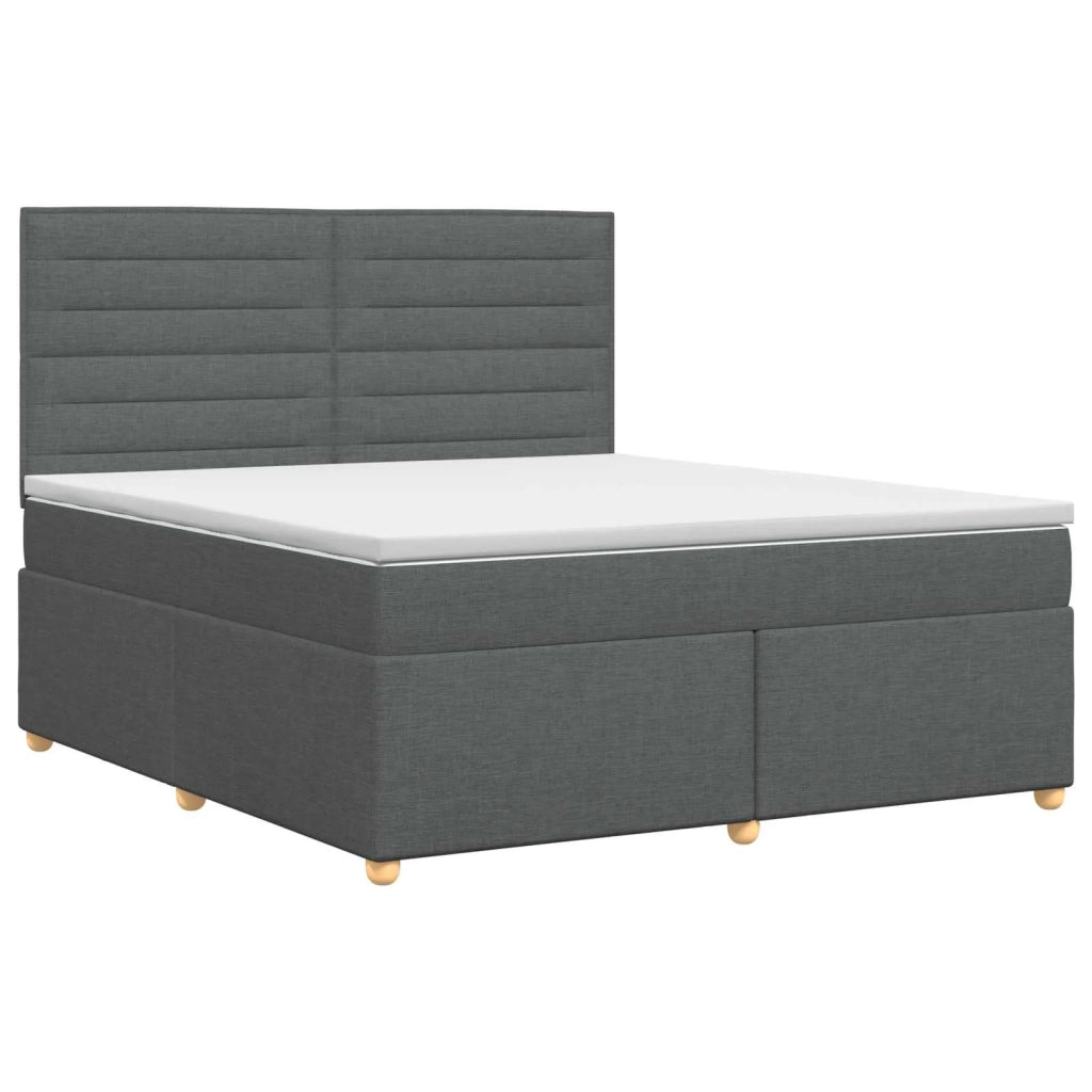 Letto box spring con materasso Grigio Scuro 140 x 200 cm 3453894