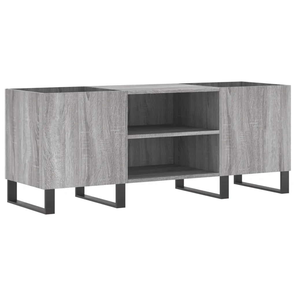 Mobile Porta Dischi Grigio Sonoma 121x38x48cm Legno Multistratocod mxl 128879