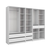 Armadio Elmo Bianco 100 x 200 cm Set di 3 Vicco