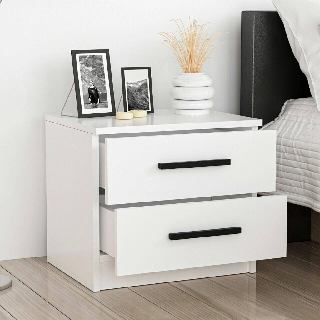 Iune, Comodino un Ripiano, 50x47x40h cm Bianco