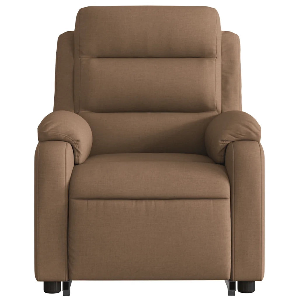Poltrona Alzapersona Massaggiante Elettrica Marrone Tessuto 3205020