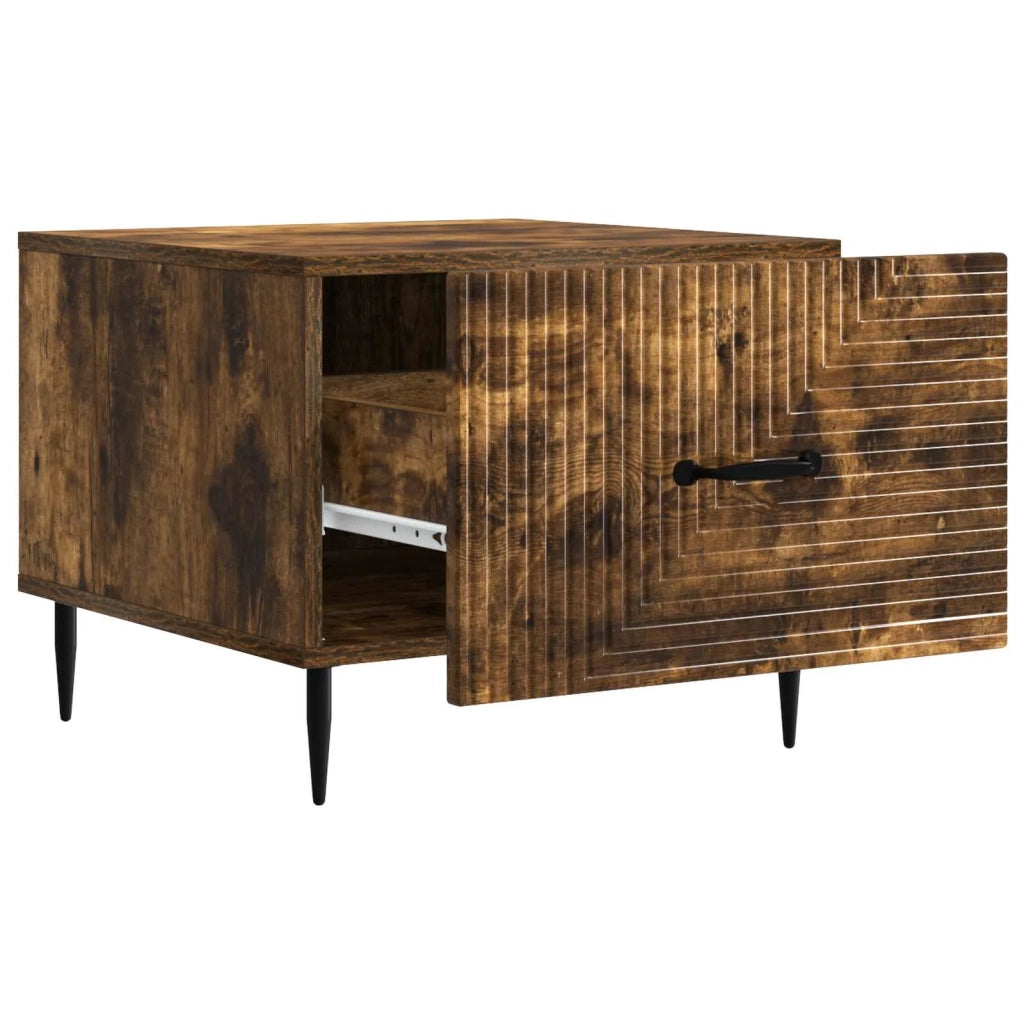 Tavolino da salotto con cassetto Rovere Fumo 49 x 50 x 40 cm 894970