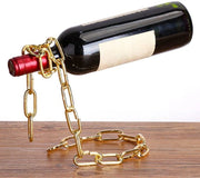 Supporto per bottiglie flottanti - Design elegante - 1 pezzo - Oro - Metallo - 24 x 14 x 19,5 cm