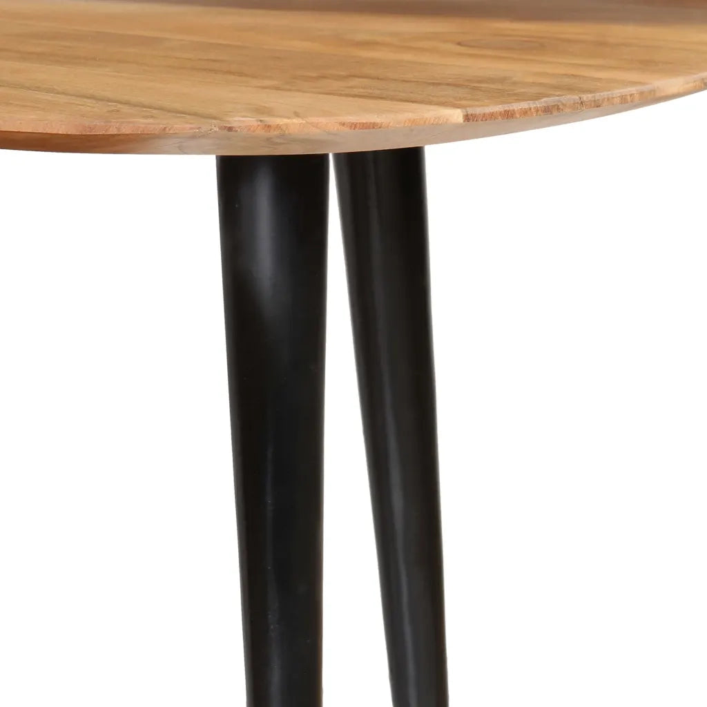 Set Tavolini da CaffÃ¨ 3 pz in Legno Massello d'Acacia cod mxl 13324
