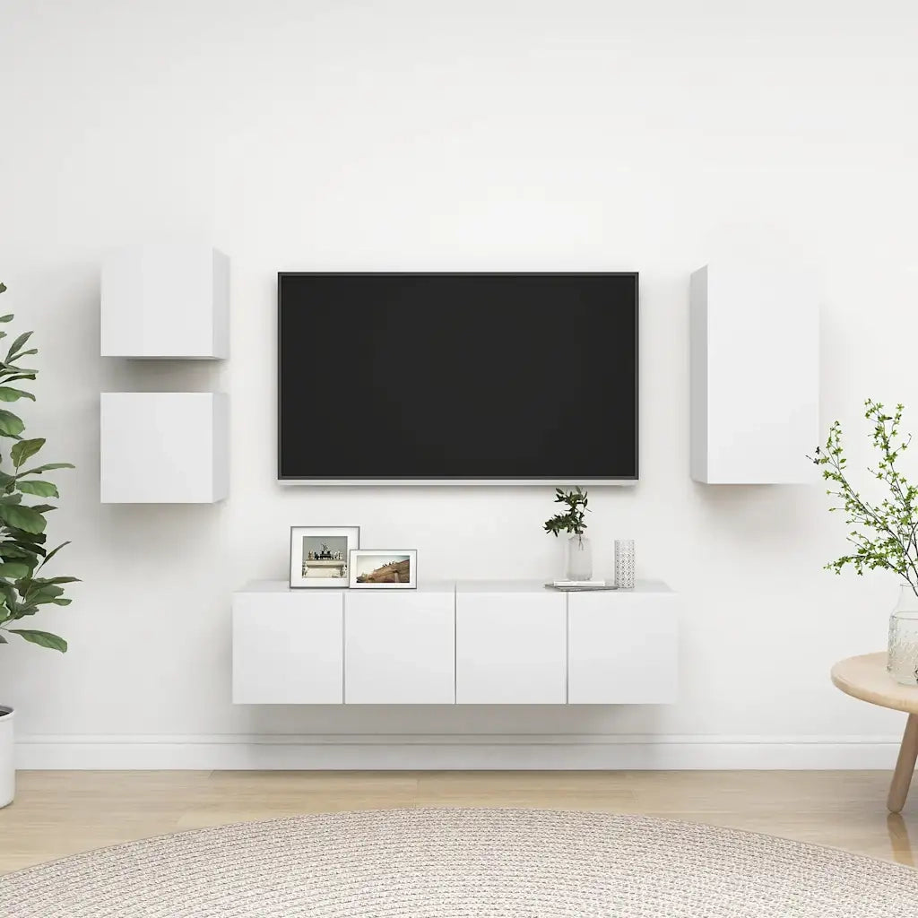 Set Mobile TV 5 pz Bianco in Truciolato cod mxl 14692