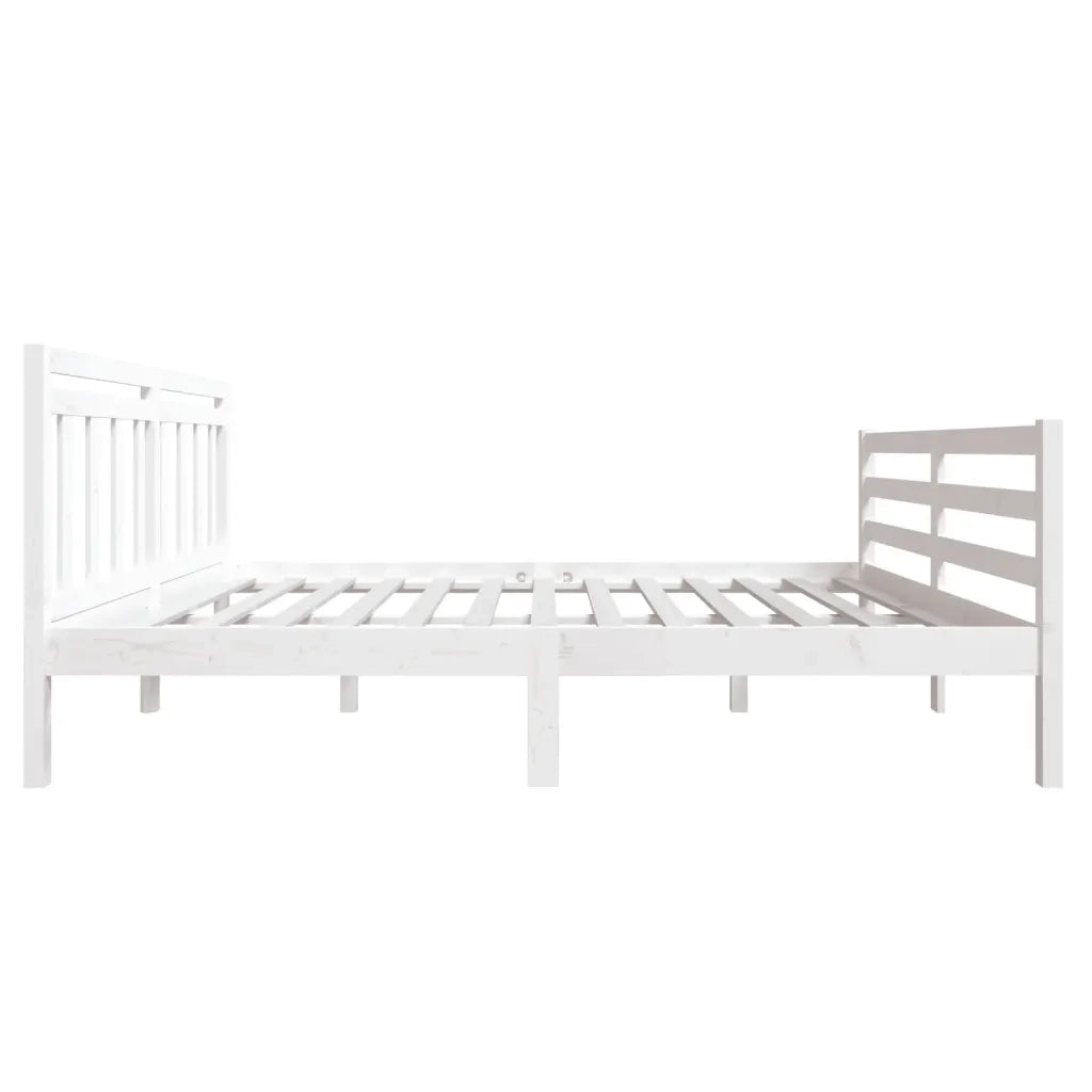 Giroletto-Struttura Letto Bianco 135x190 cm Double in legno Massello 179731