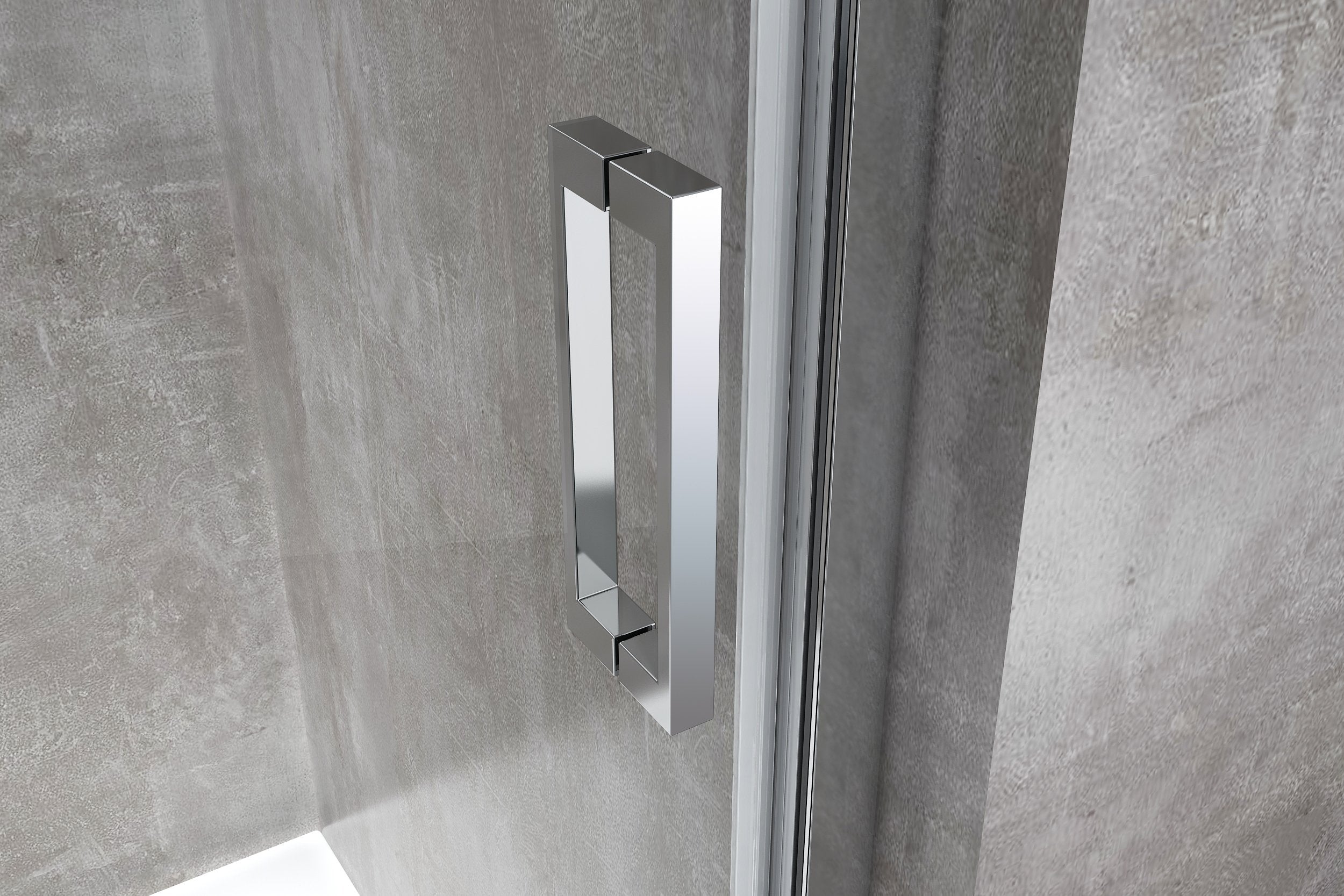 Porta doccia vetro 6 mm per installazione in nicchia Altezza 190 cm installazione reversibile cm 160-165  