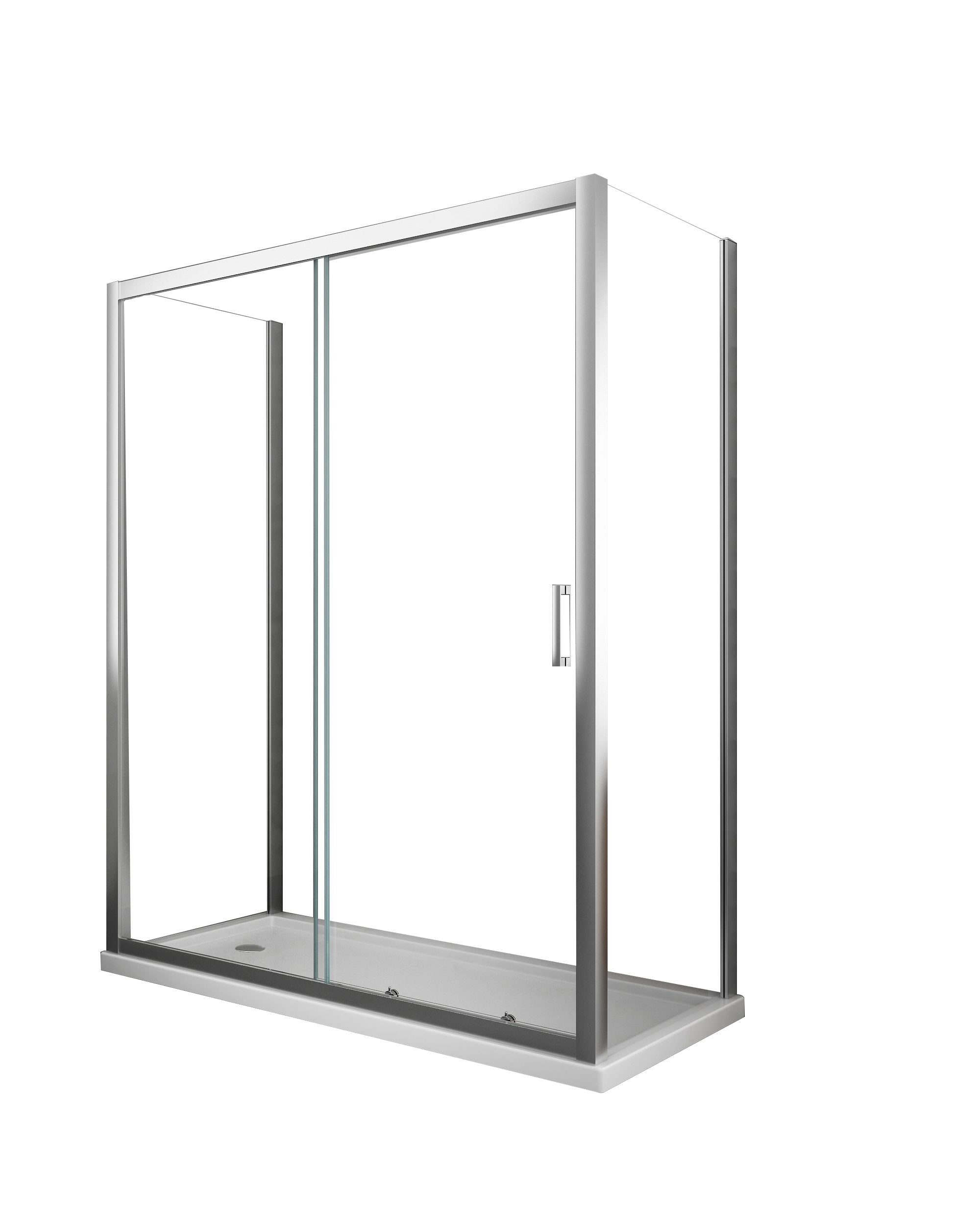 BOX CABINA DOCCIA 3 LATI 2 FISSI E UNO SCORREVOLE 87,5-90x95-100x87,5-90