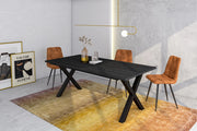 Tavolo da Pranzo, 194x90x74 cm, Per 10 persone, Tavolo Cucina, Nero