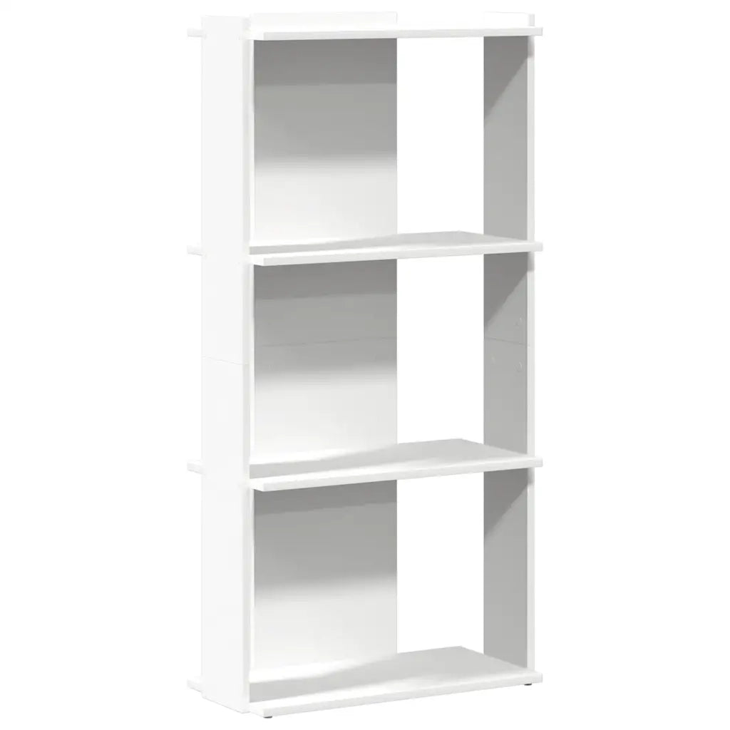 Libreria a 3 Ripiani Bianca 60x30x120 cm in Legno Multistrato 860265