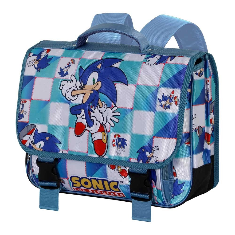 SONIC CARTELLA SPAZIOSA  ZAINO CARTABLE 2.0 SONIC BLUE LAY - ZENCOCCO
