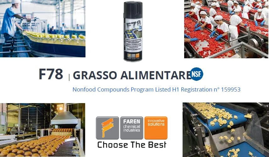 Lubrificante ad uso alimentare Faren F78 grasso spray HACCP Alimenti panifici