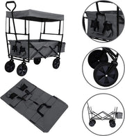 Carrello per bambini - Carrello per bambini pieghevole - Carrello per bambini - Carrello per trasporto - Carrelli per bambini - Carrello per giardino - Carrello per bambini con manubrio - Carrello per spiaggia per bambini