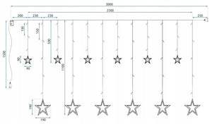 Tenda Luminosa A Led Gl2002 3m