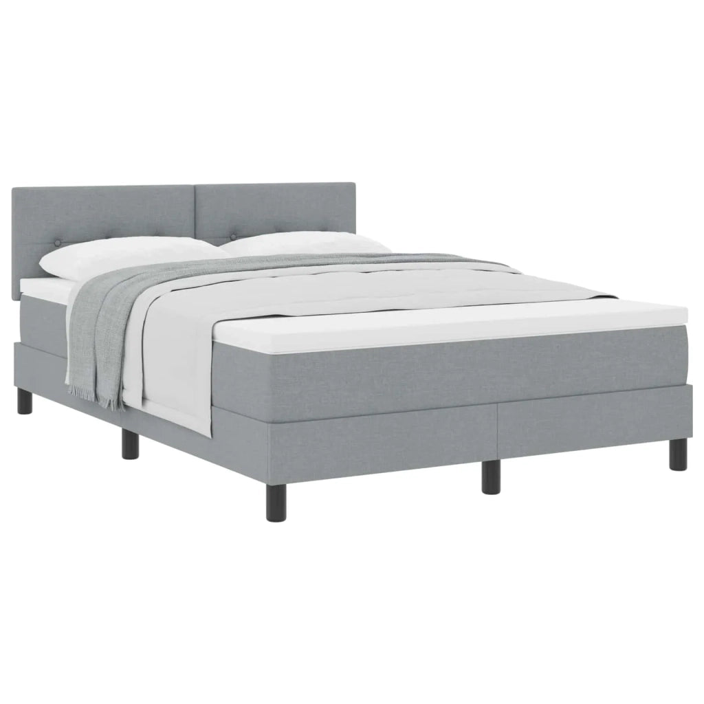 Letto a molle con testiera Grigio chiaro 140 x 200 cm Tessuto 3338692