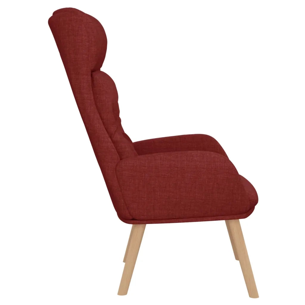 Poltrona Rilassante Rosso Vino in Tessuto 341298