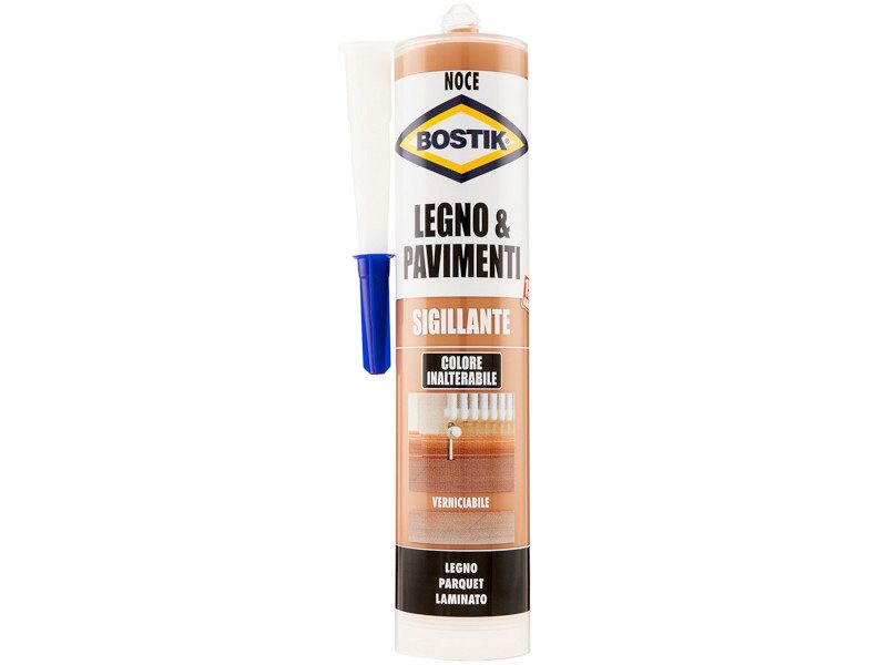 Sigillante per legno e pavimenti Bostik plasto-elastico verniciabile da 300ml - Noce