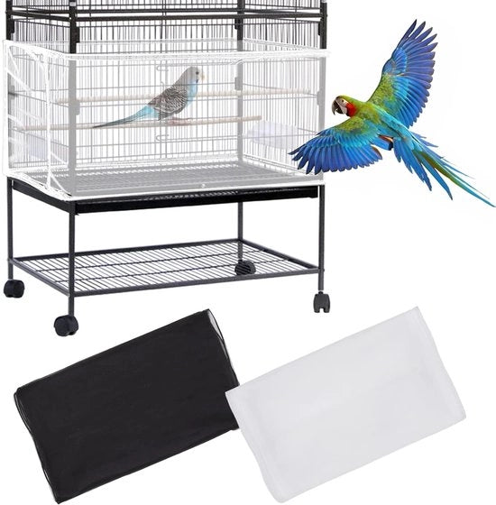 Sistema di protezione per uccelli - Zaadvanger - 2 pezzi - Bianco e Nero - Tessuto in nylon