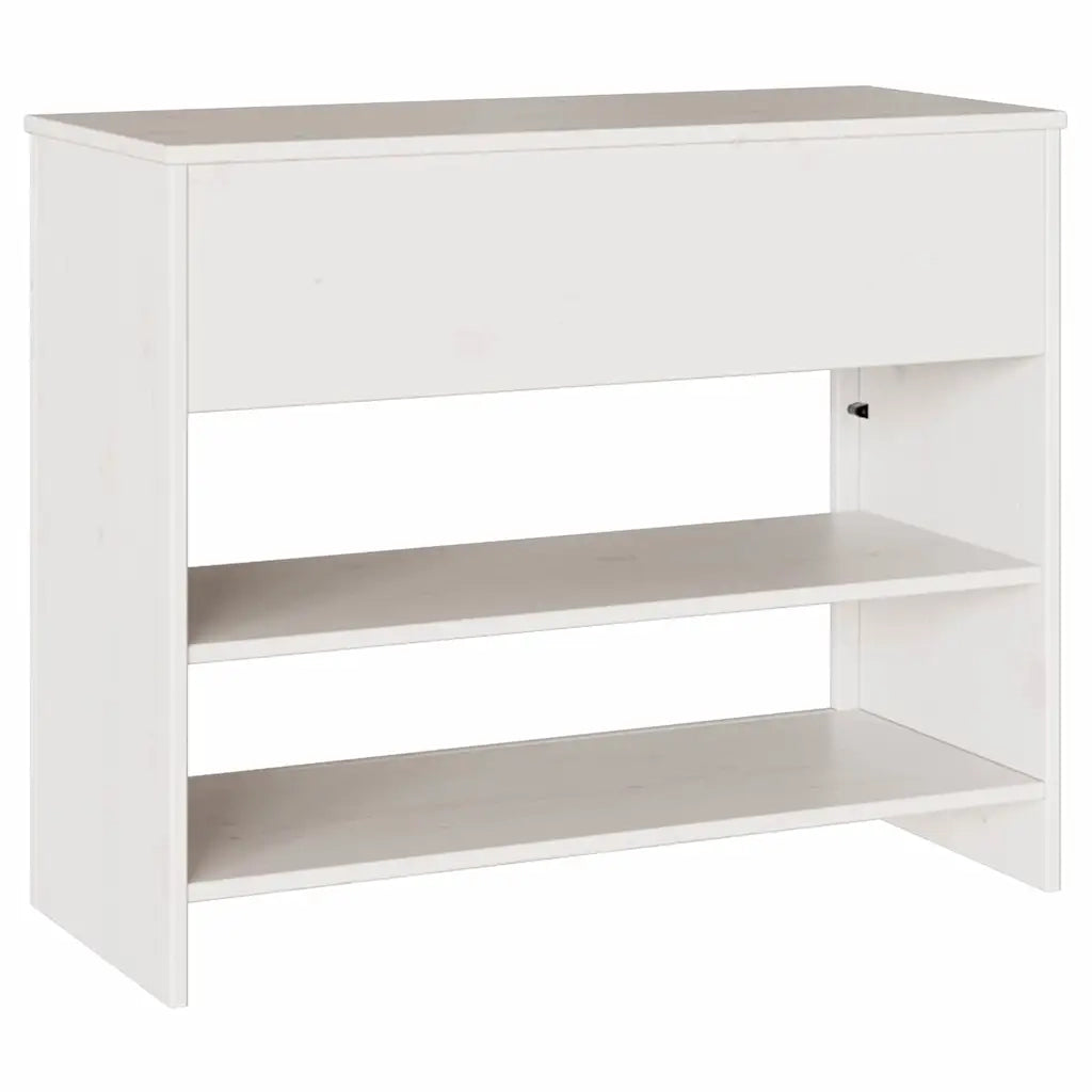 Tavolo Consolle | Tavolo d'Ingresso Drammen Bianco 89,5 x 37 x 73 cm Pino massello