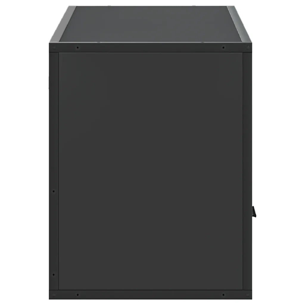 Mobile Porta TV-Mobile per TV-Credenza TV Nero 100x31x39,5 cm in Truciolato e Metallo 297146