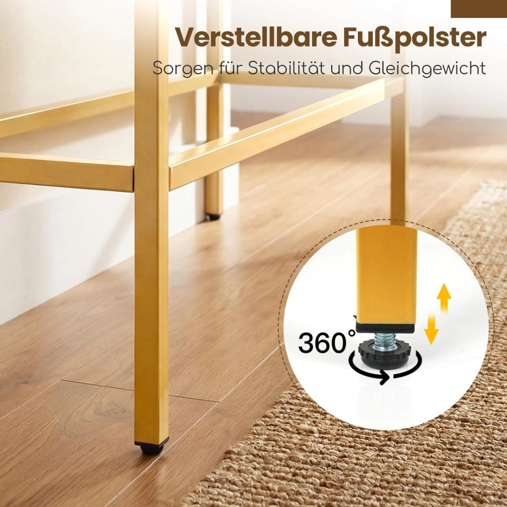Tavolo consolle sottile, con protezione antiribaltamento, tavolo d'ingresso con gambe regolabili, tavolo da esposizione per soggiorno e corridoio, 110 x 30 x 91 cm (bianco)