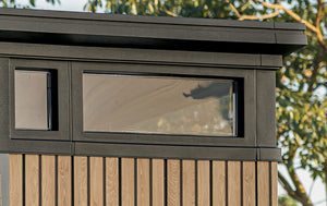 Casetta Box da Giardino Keter Signature Venetian Pent 7x9 in Resina Effetto Legno Marrone e Antracite
