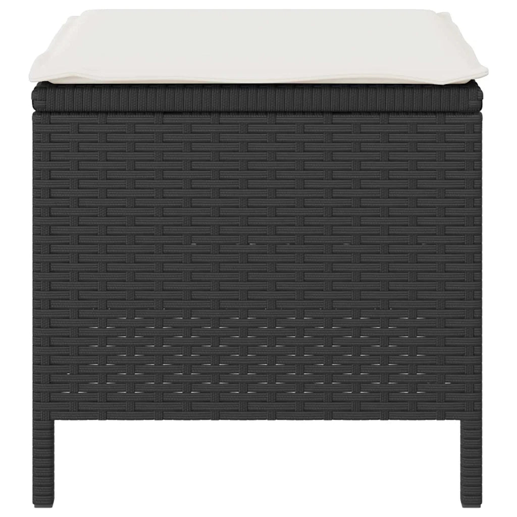 Set da Pranzo per Giardino Nero polyrattan 42007922