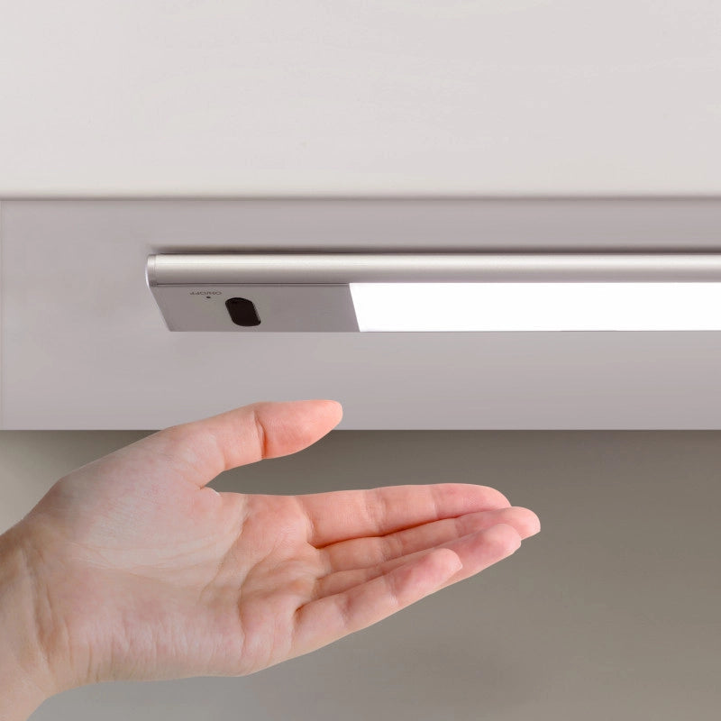 Lampada LED ricaricabile con USB Kaus con sensore di prossimità, L600mm, Tecnoplastica e Alluminio, Anodizzato opaco