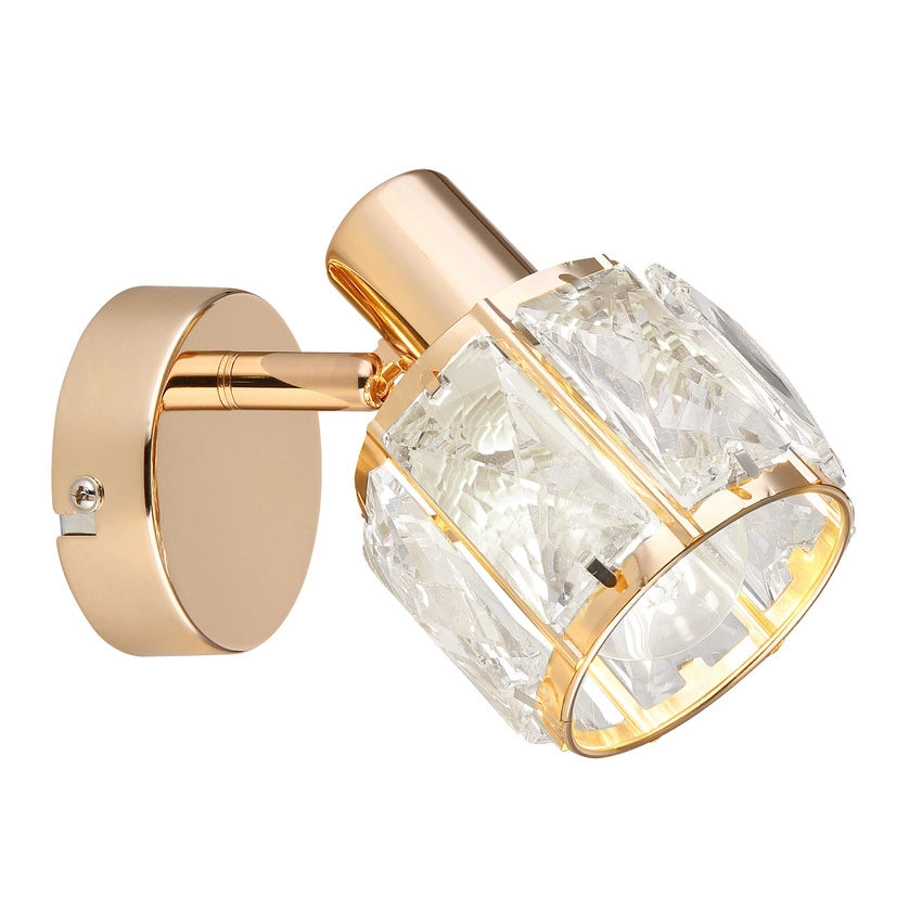 Applique Dubai glamour oro rosa cristallo 1xE14 Candellux