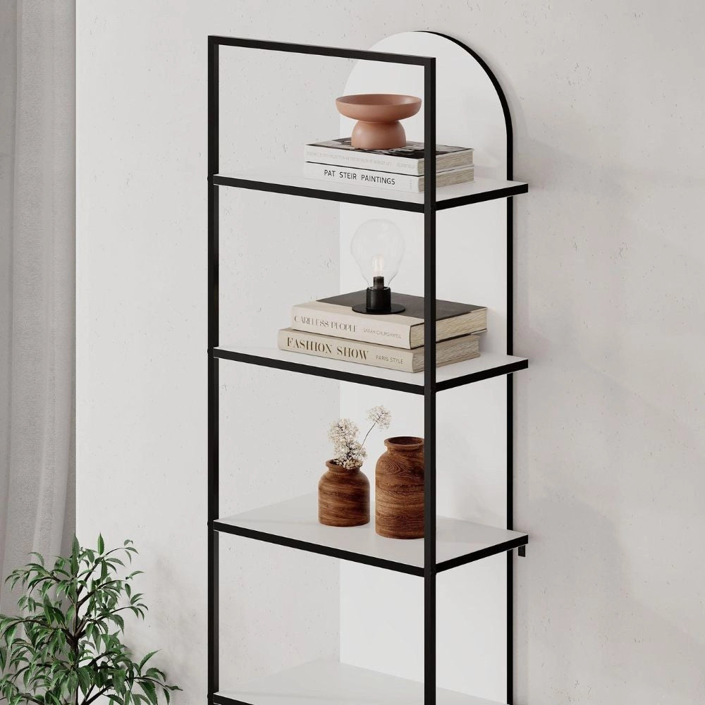 Libreria Archy 5 ripiani in colore bianco
