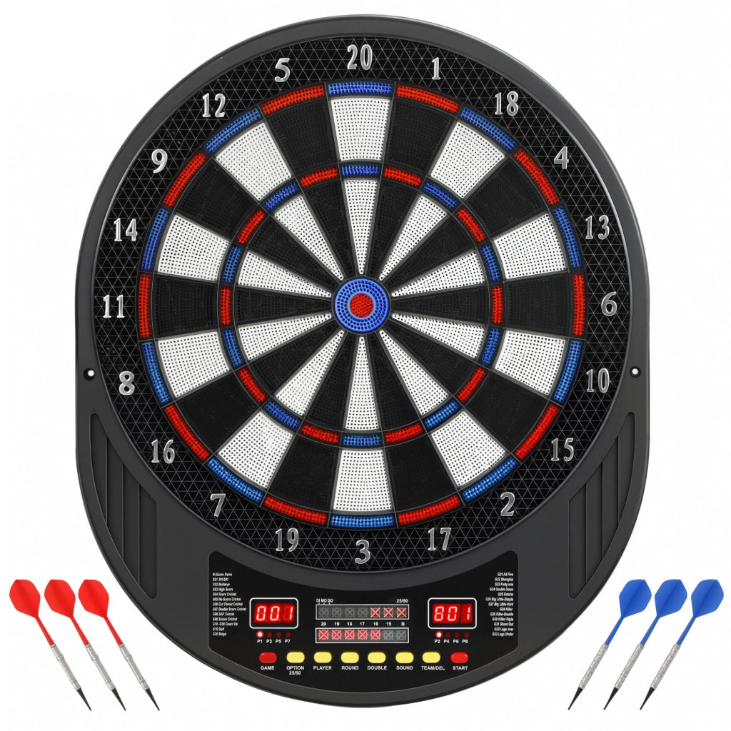 Gioco Freccette Elettronico ¨C Minimal ¨C con 2 Monitor LED, 33 Giochi, per 8 Giocatori