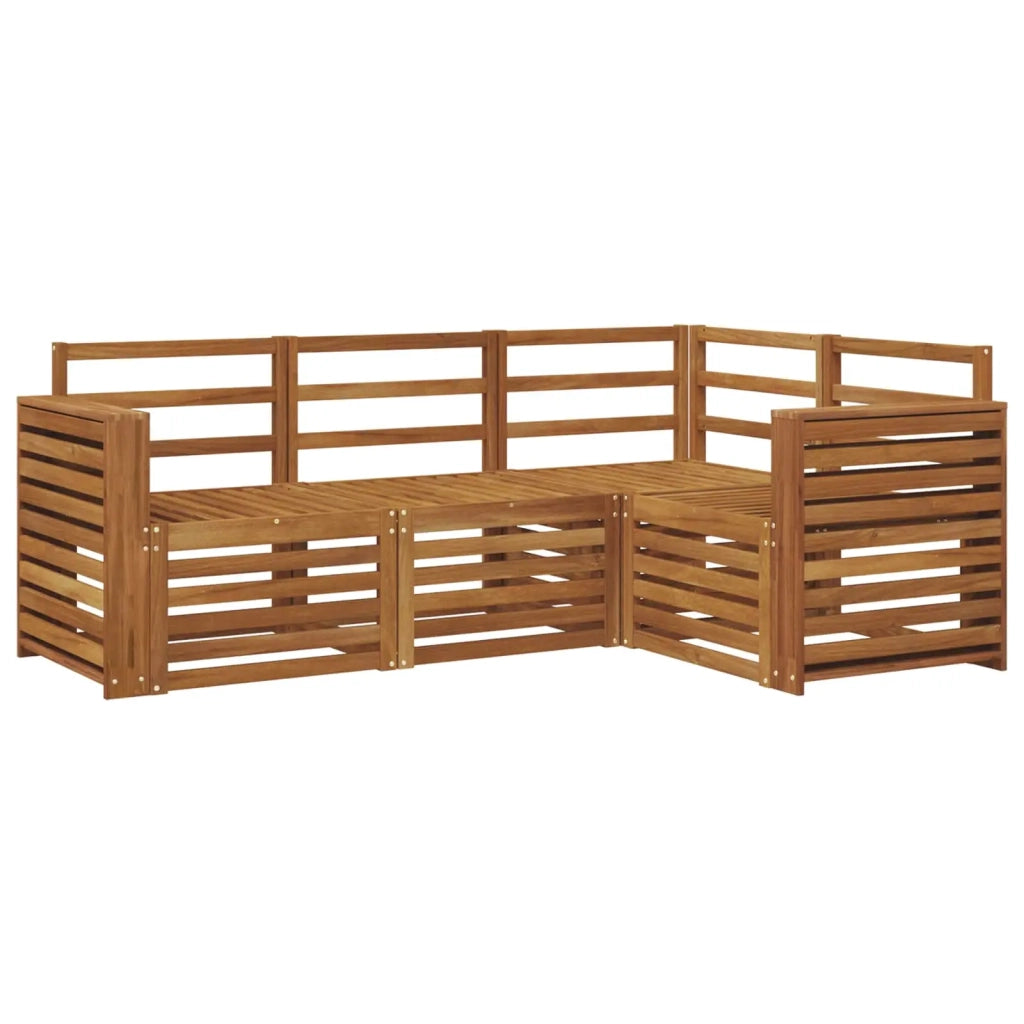 Set divani 4 pcs Naturale Legno di Acacia Massello