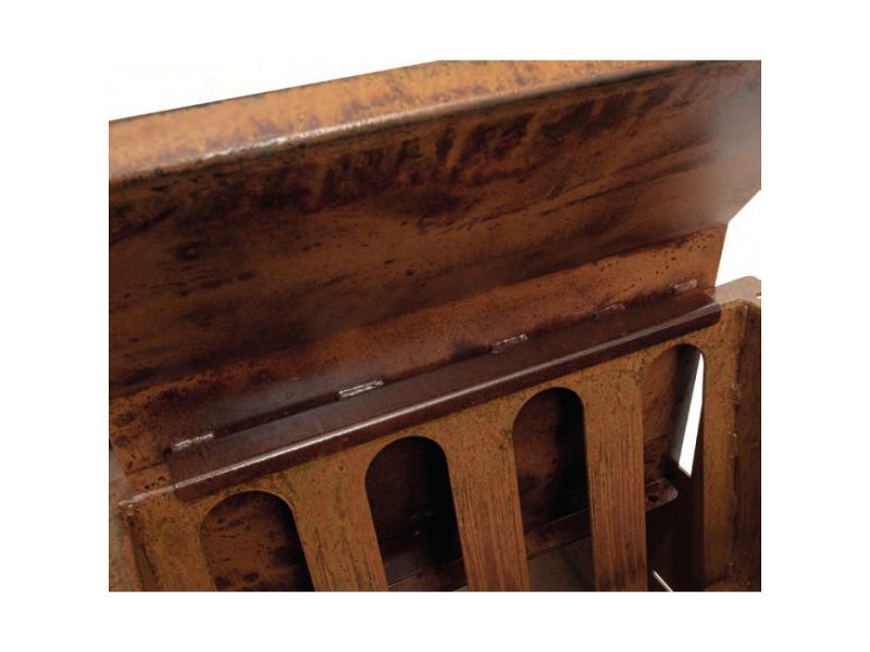 Barbecue a carbone e legna Clementi Super Flipper 60x53 in acciaio Corten