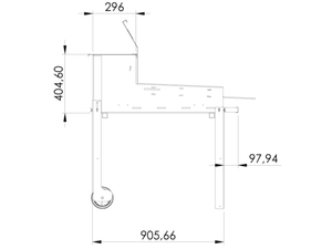 Barbecue a carbone e legna Clementi Super Flipper 60x53 in acciaio Corten