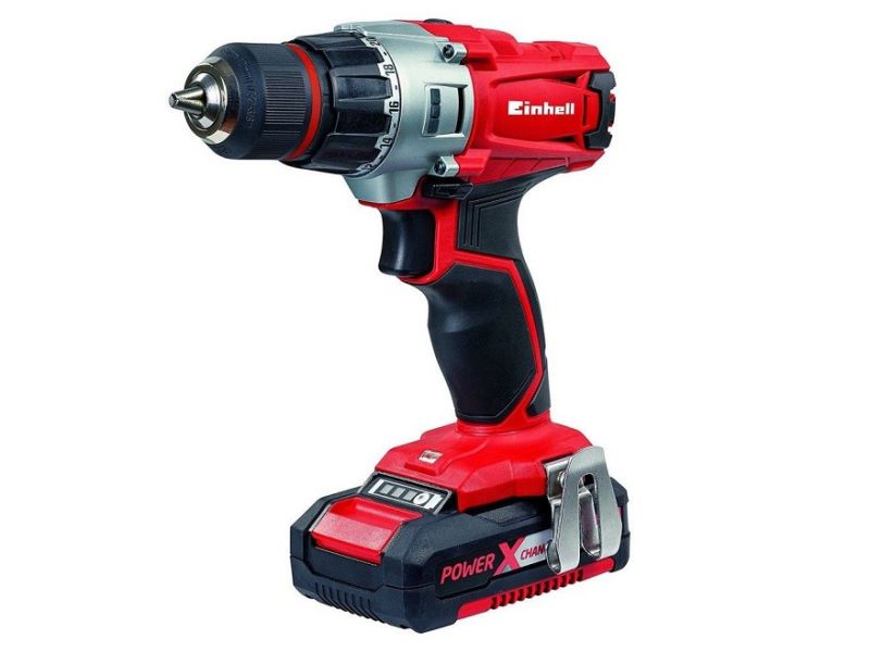 Trapano avvitatore Einhell TE-CD 18/2 Li Kit 2 batterie 1,5 Ah valigetta inclusa