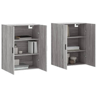Mobili a Parete 2 pz Grigio Sonoma 69,5x34x90 cmcod mxl 94135
