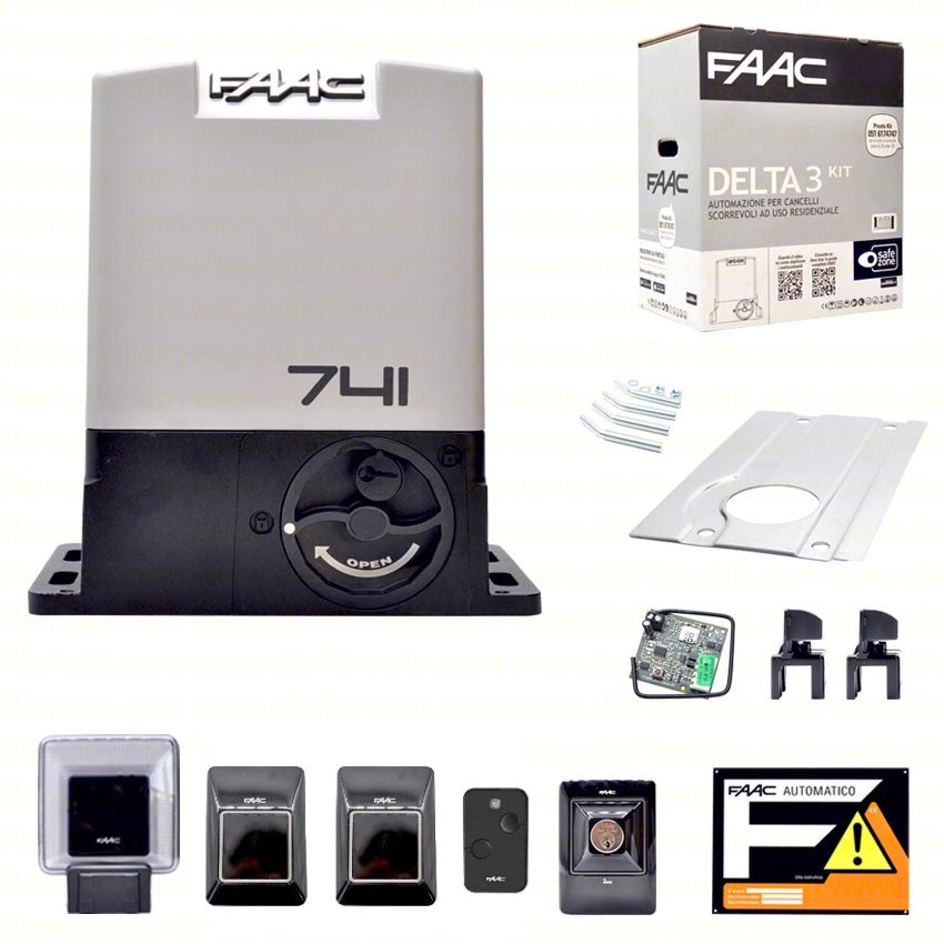 FAAC 109781 900kg 741 230v KIT CANCELLO SCORREVOLE APRI AUTOMATISMO APRICANCELLO