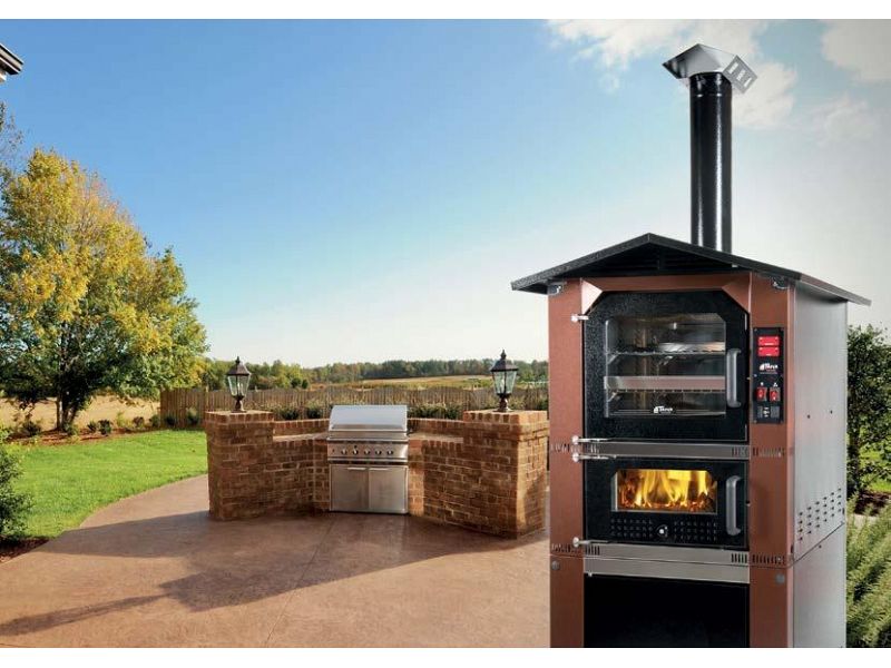 Forno Tafer da esterno modello Genesis 80 Classic a legna colore ramato 47x83cm