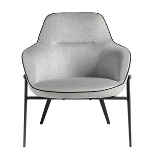 Poltrona in tessuto grigio
