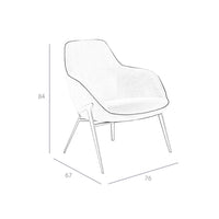 Poltrona in tessuto grigio