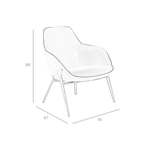 Poltrona in tessuto grigio