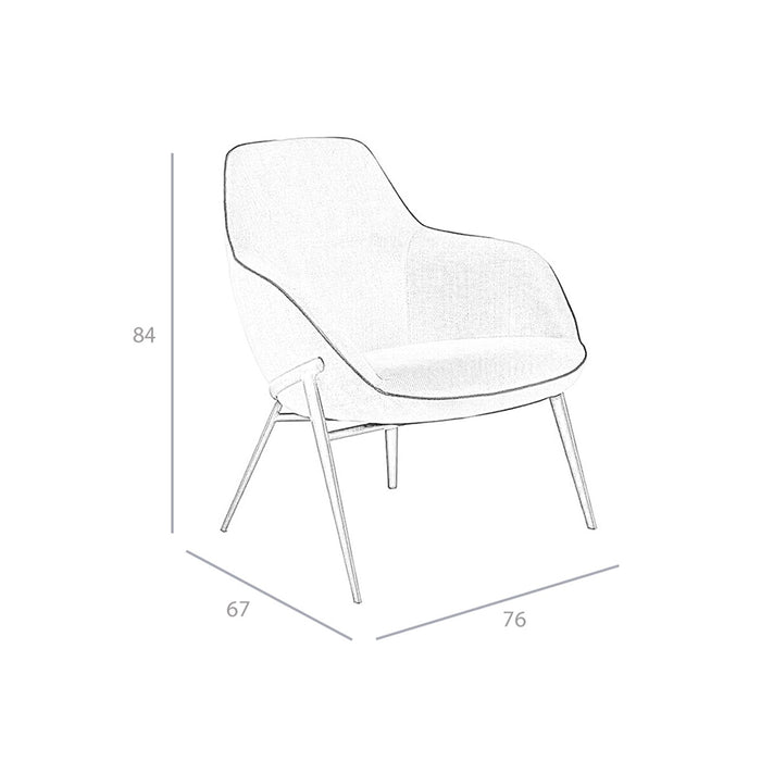 Poltrona in tessuto grigio