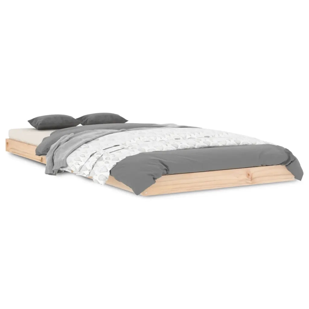 Giroletto senza Materasso-Struttura Letto 90x200 cm in Legno Massello di Pino 574556