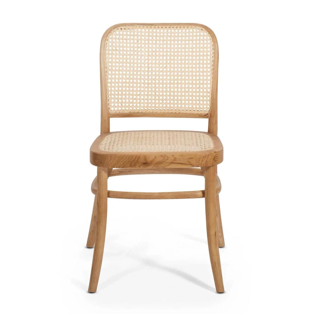 LÚZETE - SEDIA HANNAH LEGNO NATURALE RATTAN