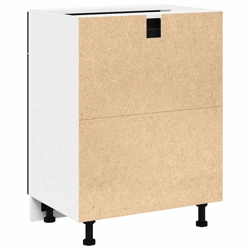 vidaXL Armadio Base con Cassetto Rovere nero 60 x 46 x 81.5 cm