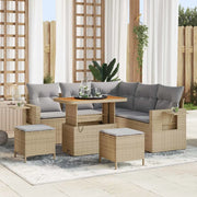 Set Divano da Giardino con cuscino 8 pcs Beige polyrattan 3361747