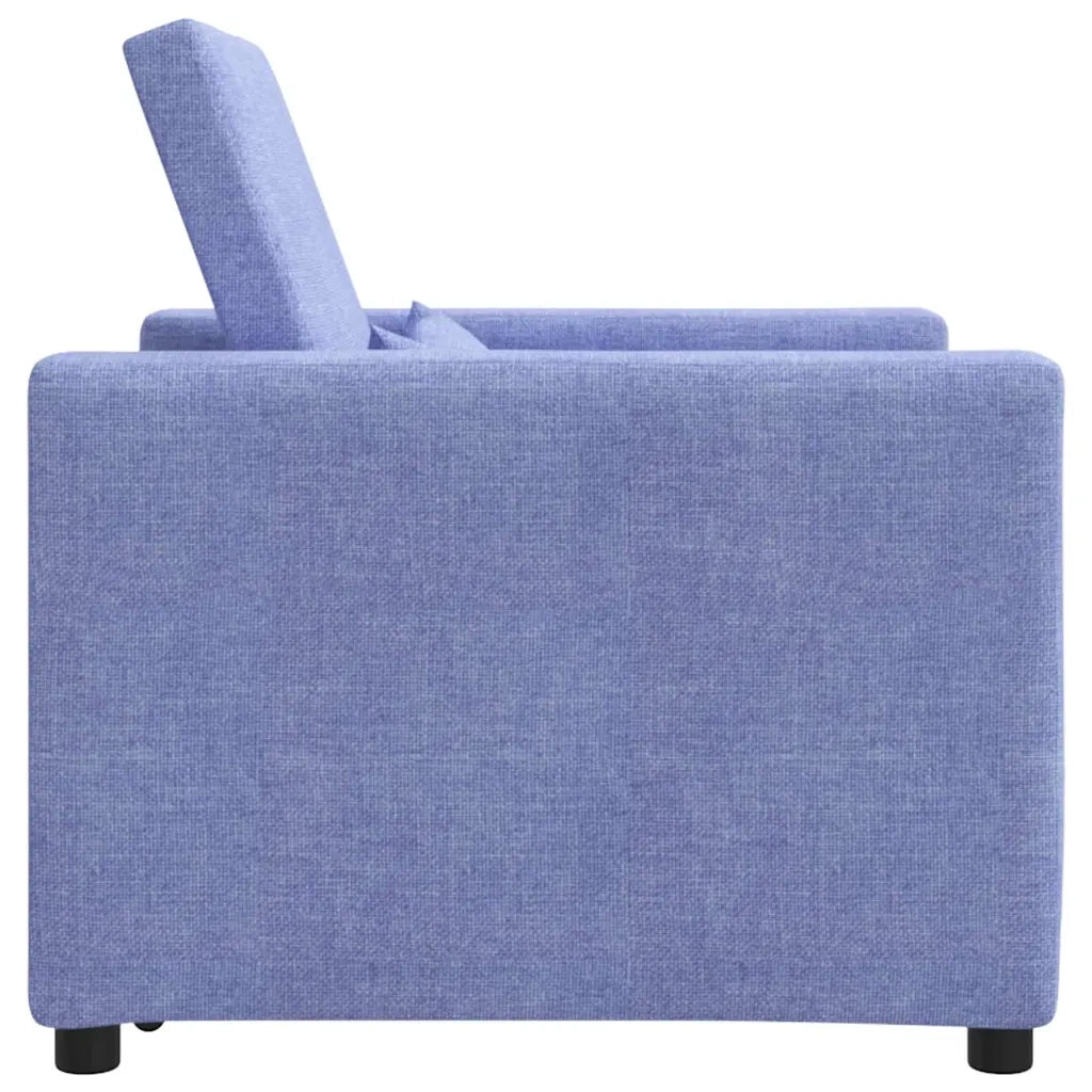 vidaXL Divano Letto Singolo Blu Jeans 90 x 165 x 87 cm Tessuto