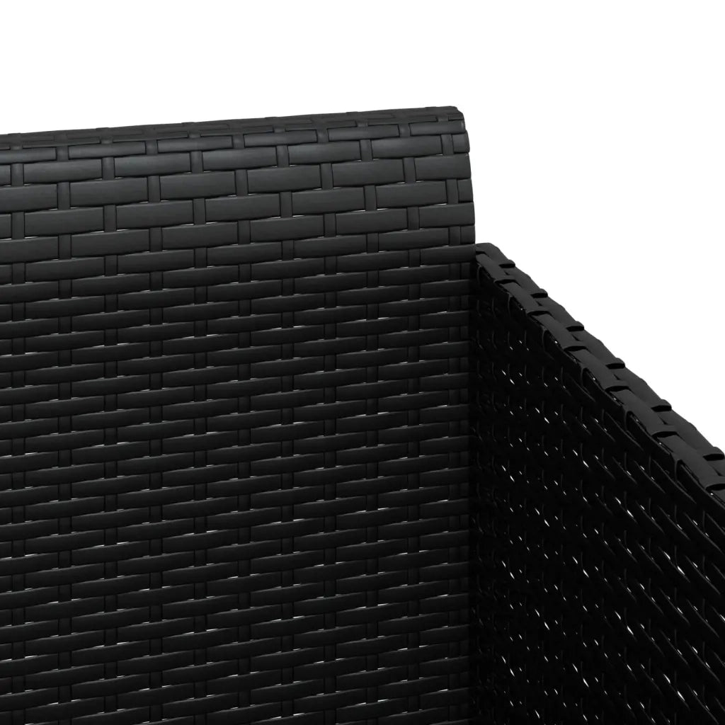 Lettino con Cuscini Nero 182x118x63 cm in Polyrattan CFW6708488