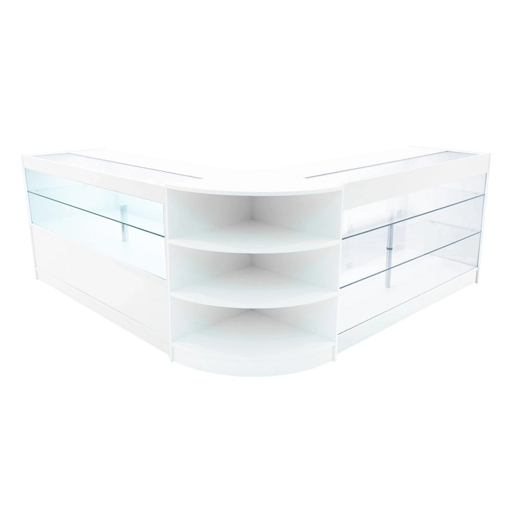 Set Banconi Bianco Calliope LED K1500 C1500 LM60 Vetrina Negozio con Serratura