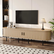 Mobile TV con Ante Scorrevoli e Ripiani ¨C Xylo ¨C MDF, Gambe in Metallo, Design Moderno